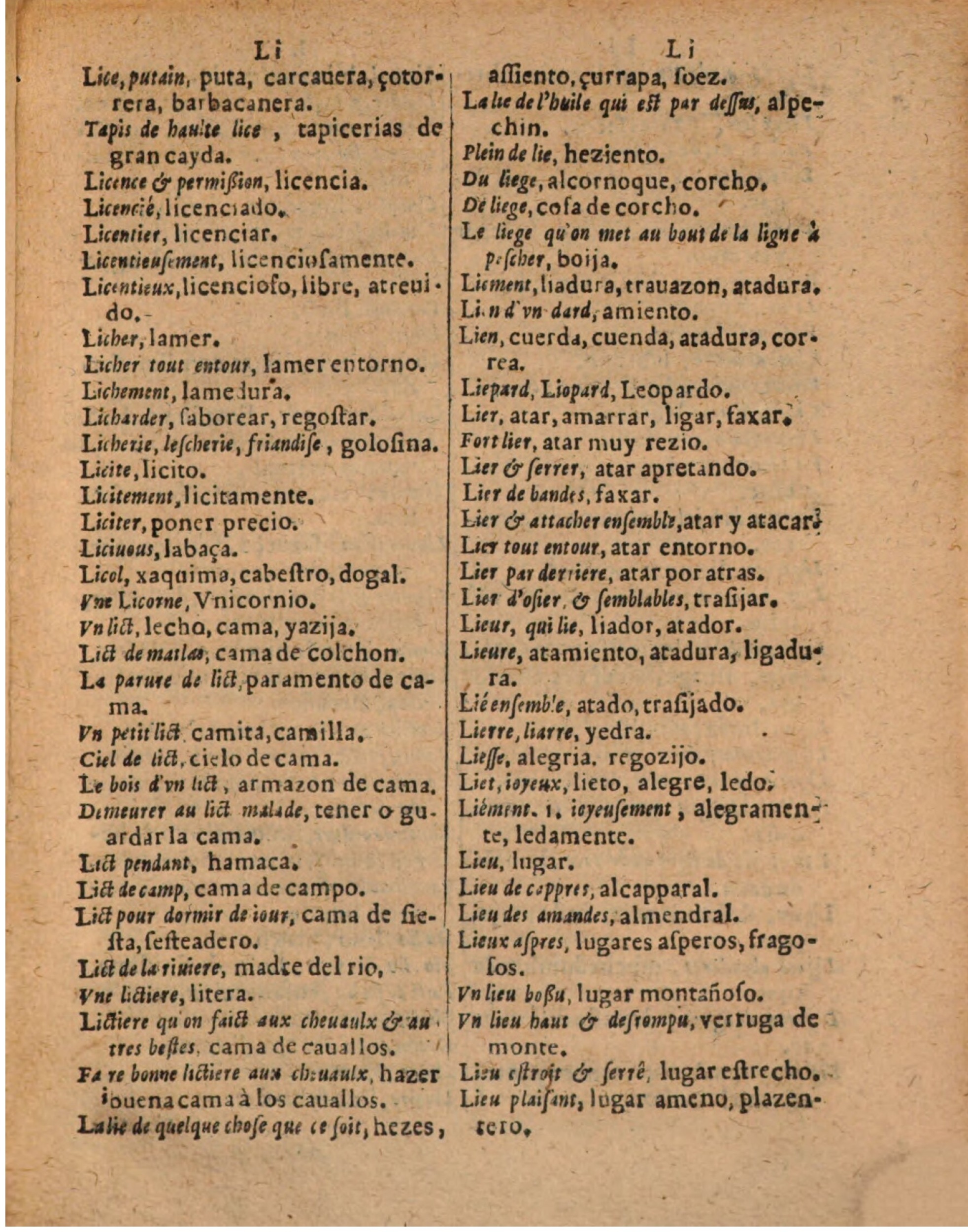 1624 - Hubert Antoine - Trésor des deux langues espagnole et française (Seconde partie) - BSB Munich