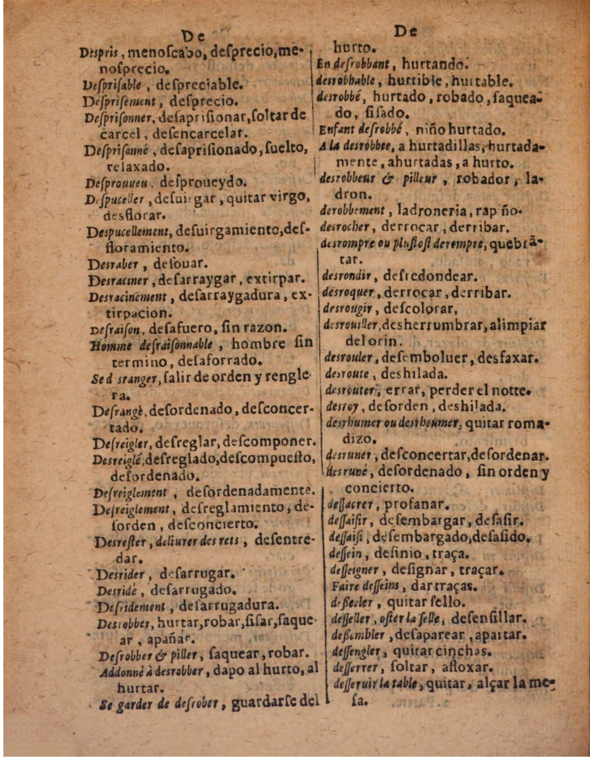 1624 - Hubert Antoine - Trésor des deux langues espagnole et française (Seconde partie) - BSB Munich