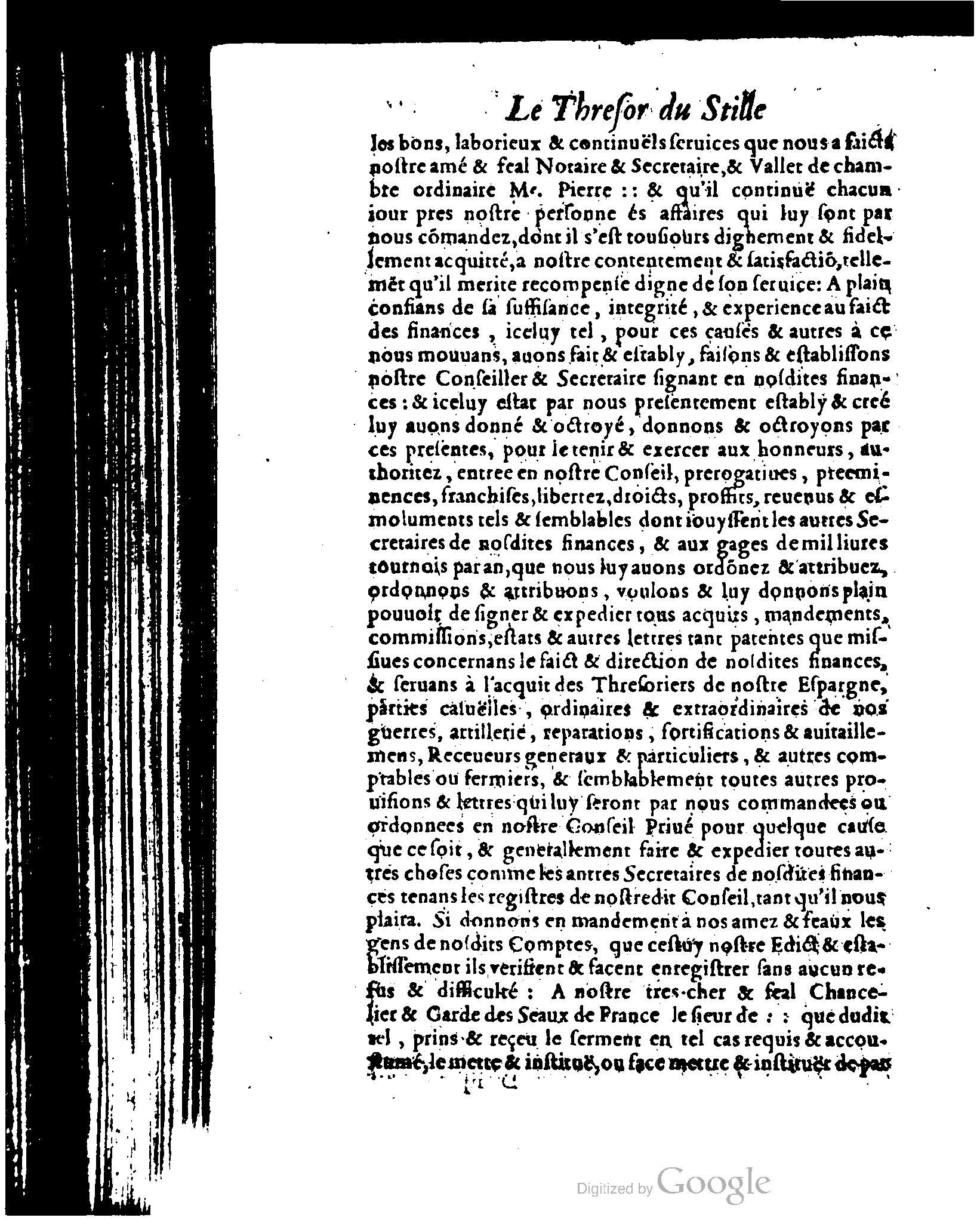 1614 - Jean Richer - Trésor du nouveau style et protocole de la chancellerie de France - BSB Munich