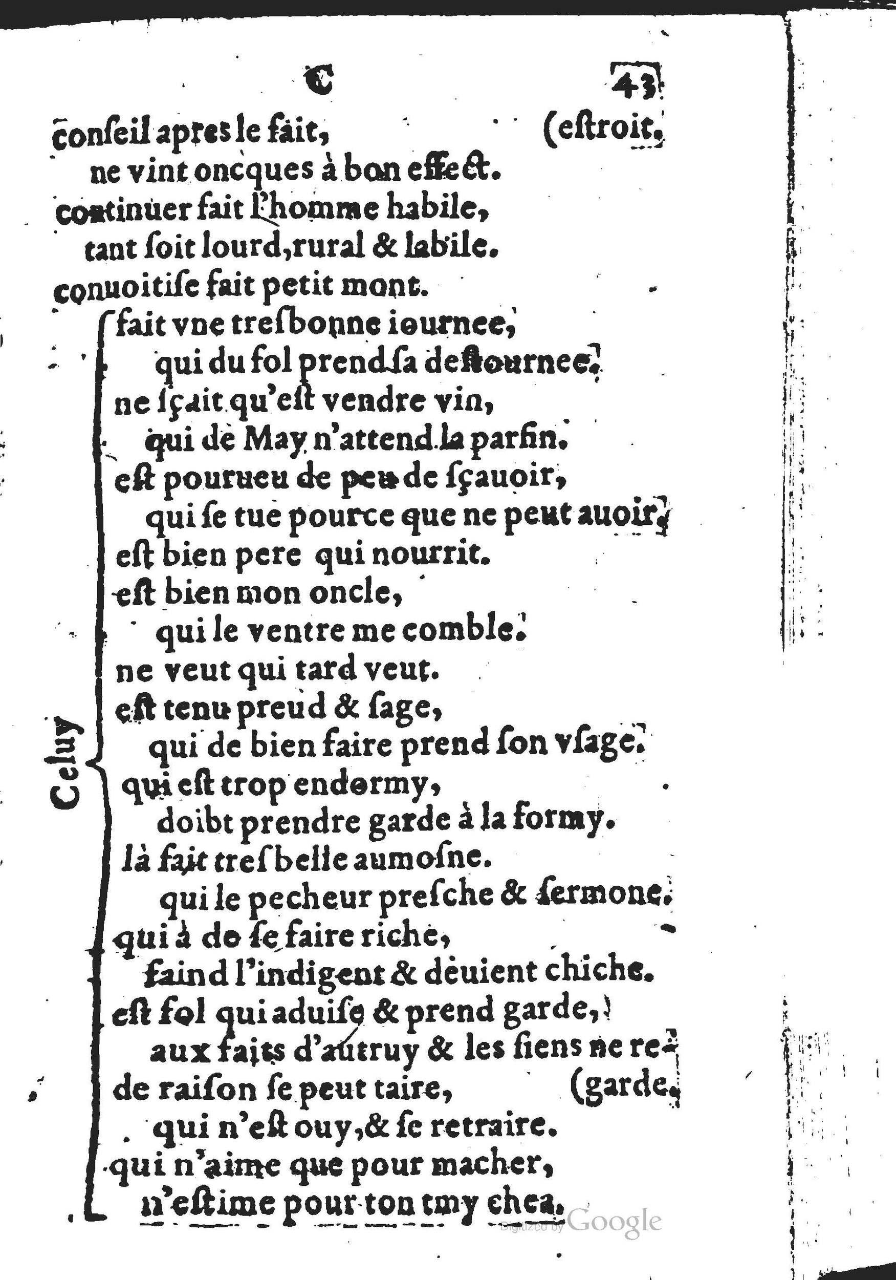 1578 - Nicolas Lescuyer - Trésor des sentences dorées - UGent