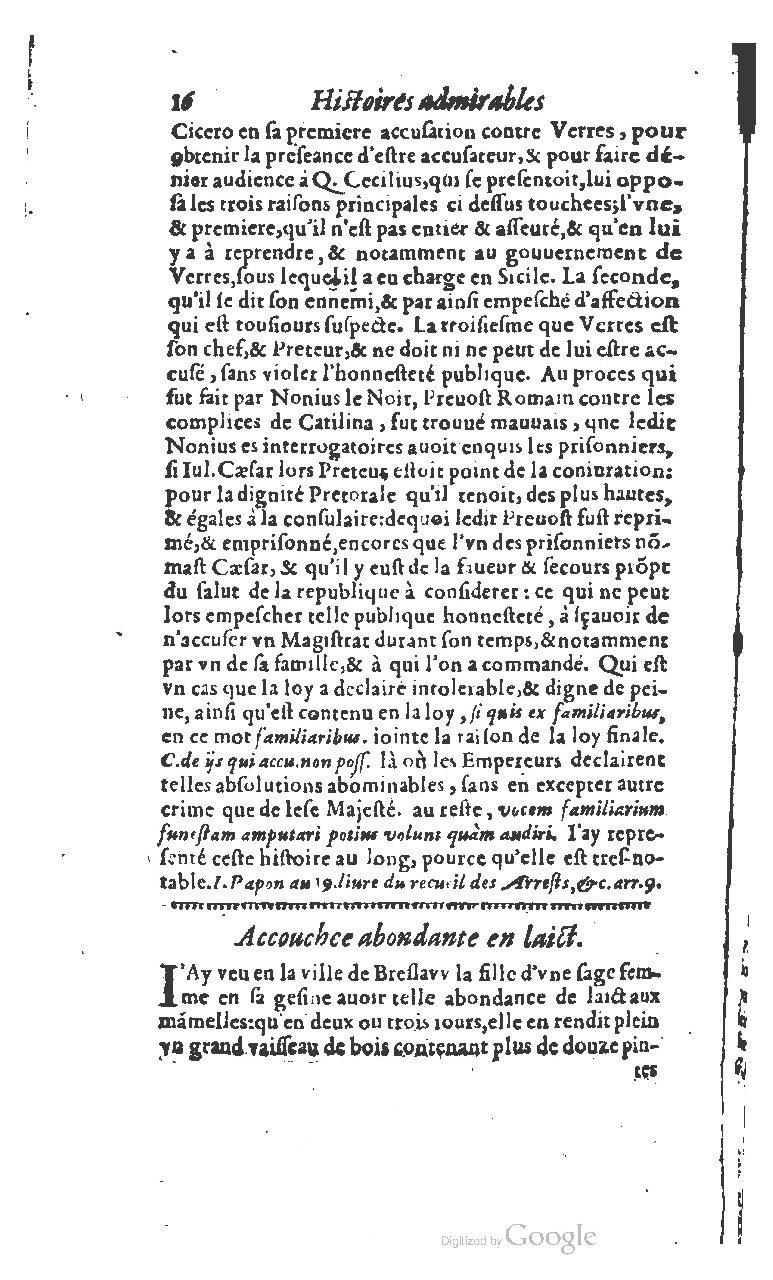 1610 - Paul Marceau - Trésor d’histoires admirables et mémorables - BSB Munich