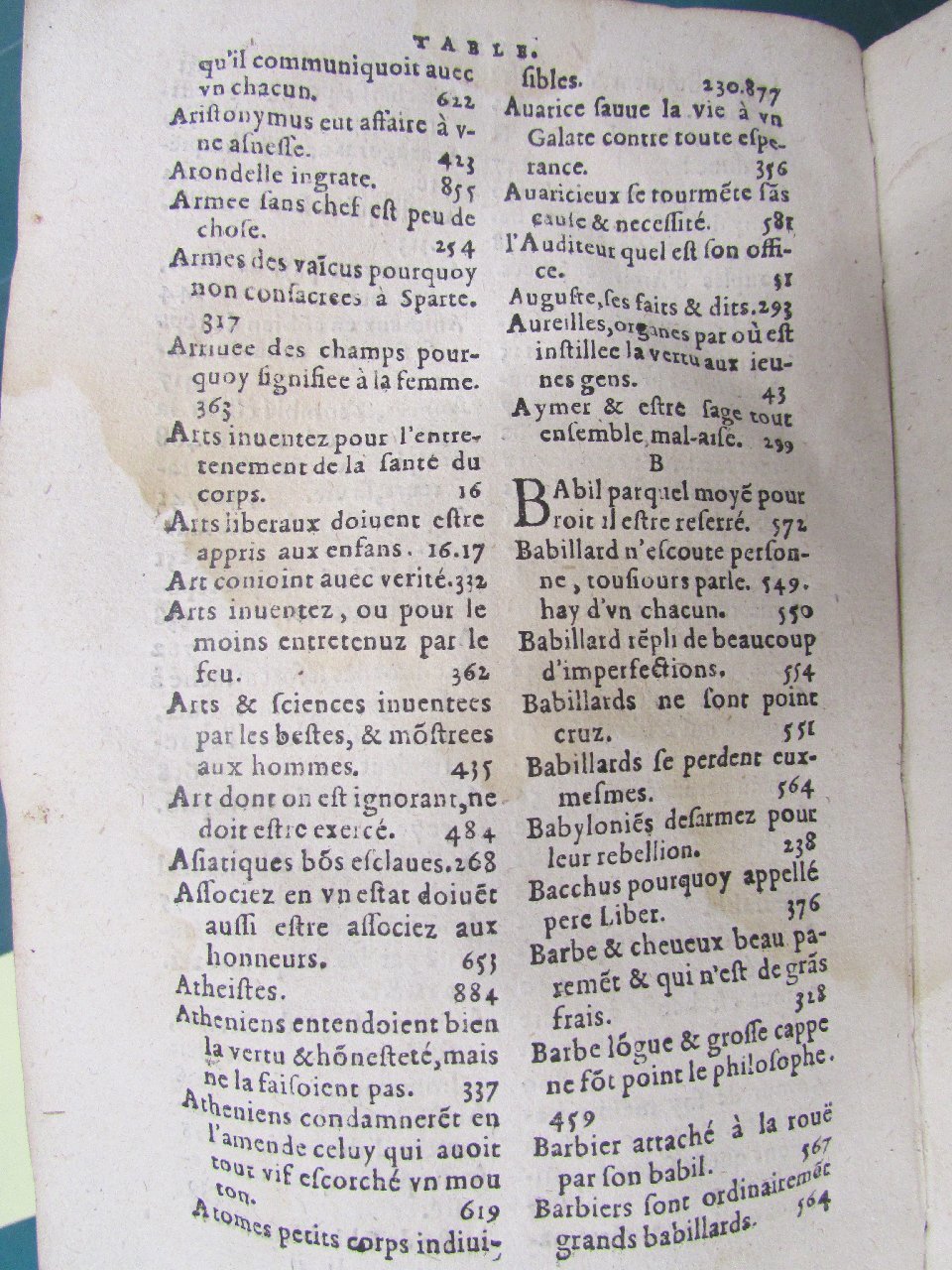 1578 - Jean Poupy - Trésor des morales de Plutarque - Vitré
