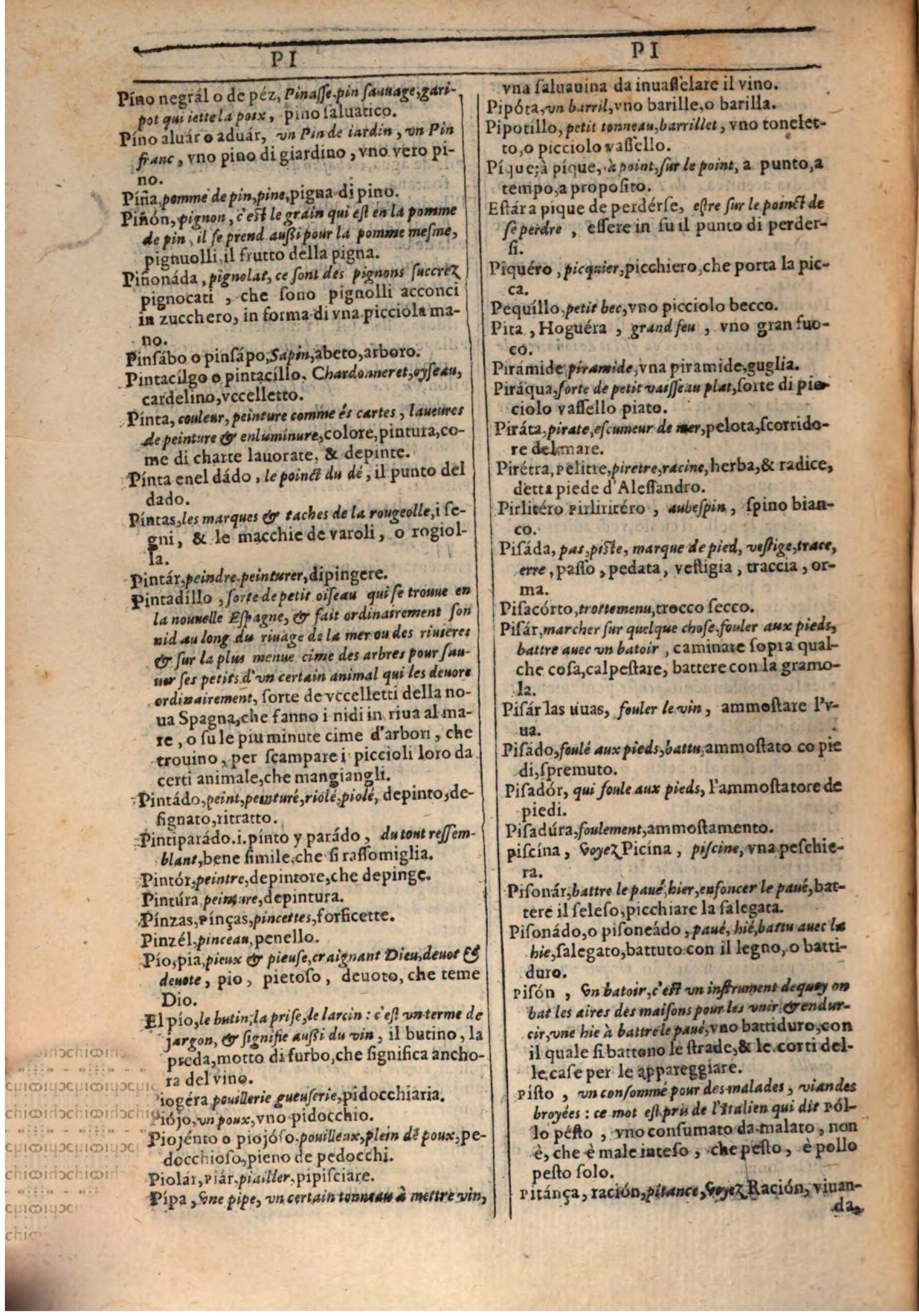 1609 - Philippe Albert et Alexandre Pernet - Trésor des trois langues française, italienne et espagnole (Première partie) - BSB Munich