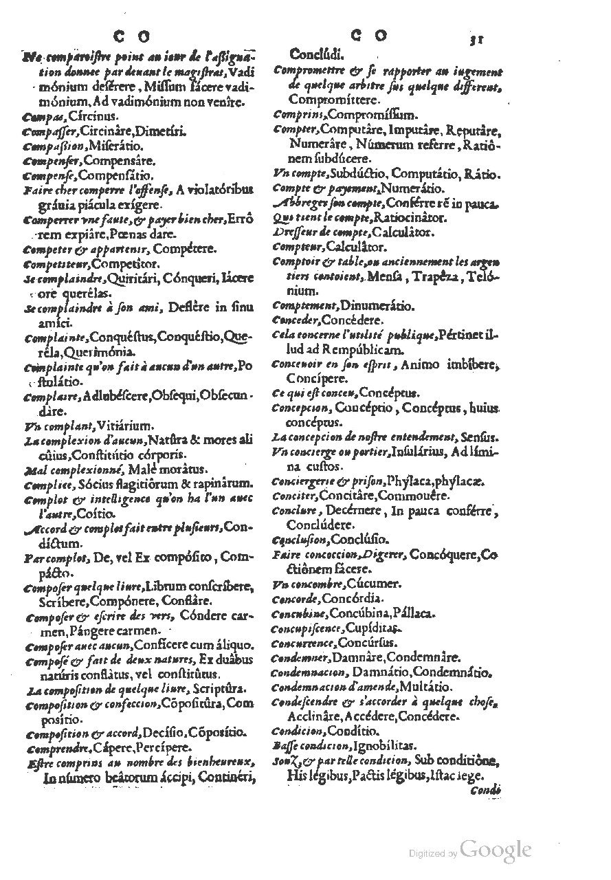 1558 - Guillaume Rouillé - Trésor des mots et traits français - BSB Munich