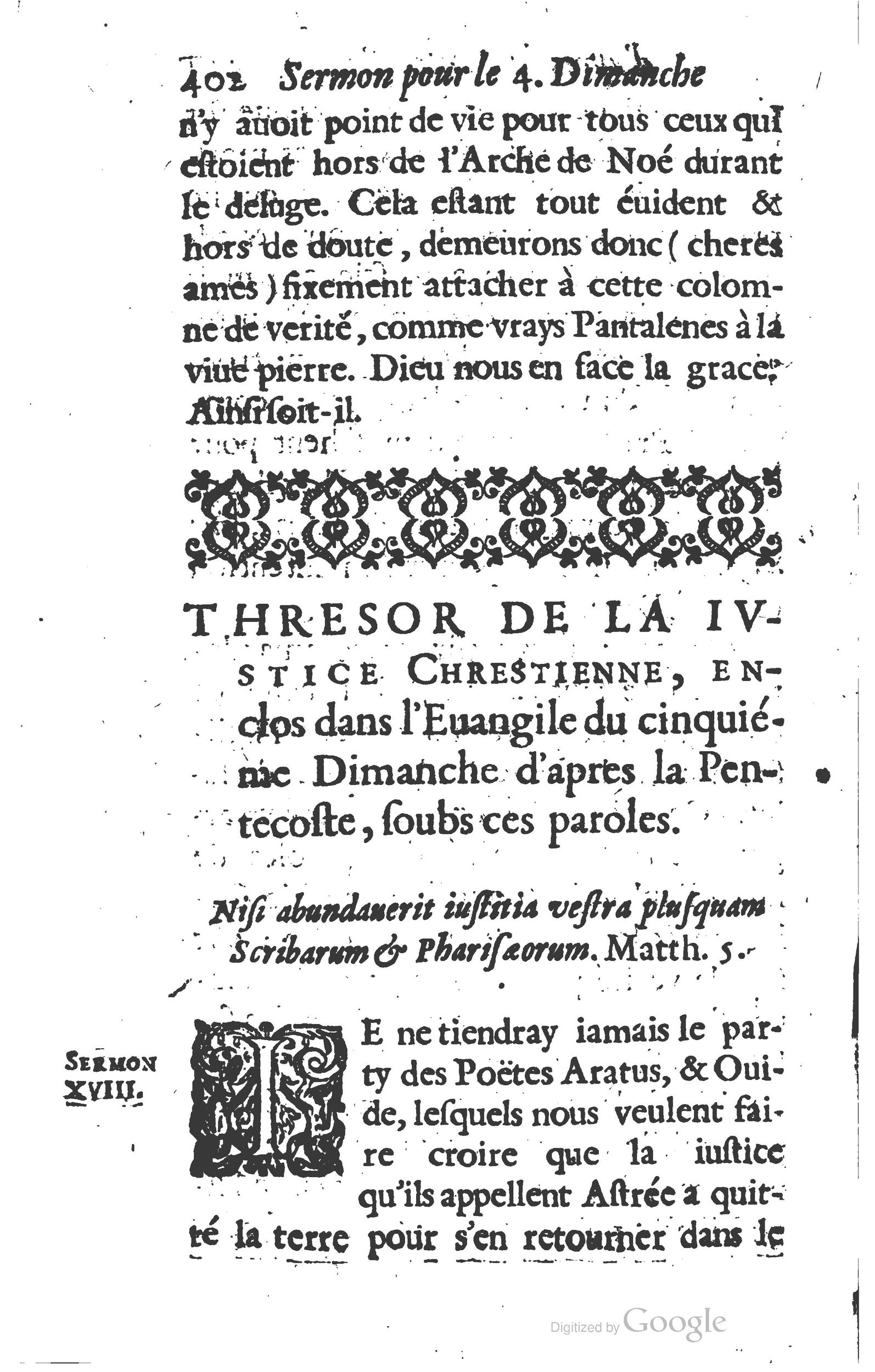 1629 - Manassés de Préaulx - Sermons ou Trésors de la piété chrétienne - BM Lyon