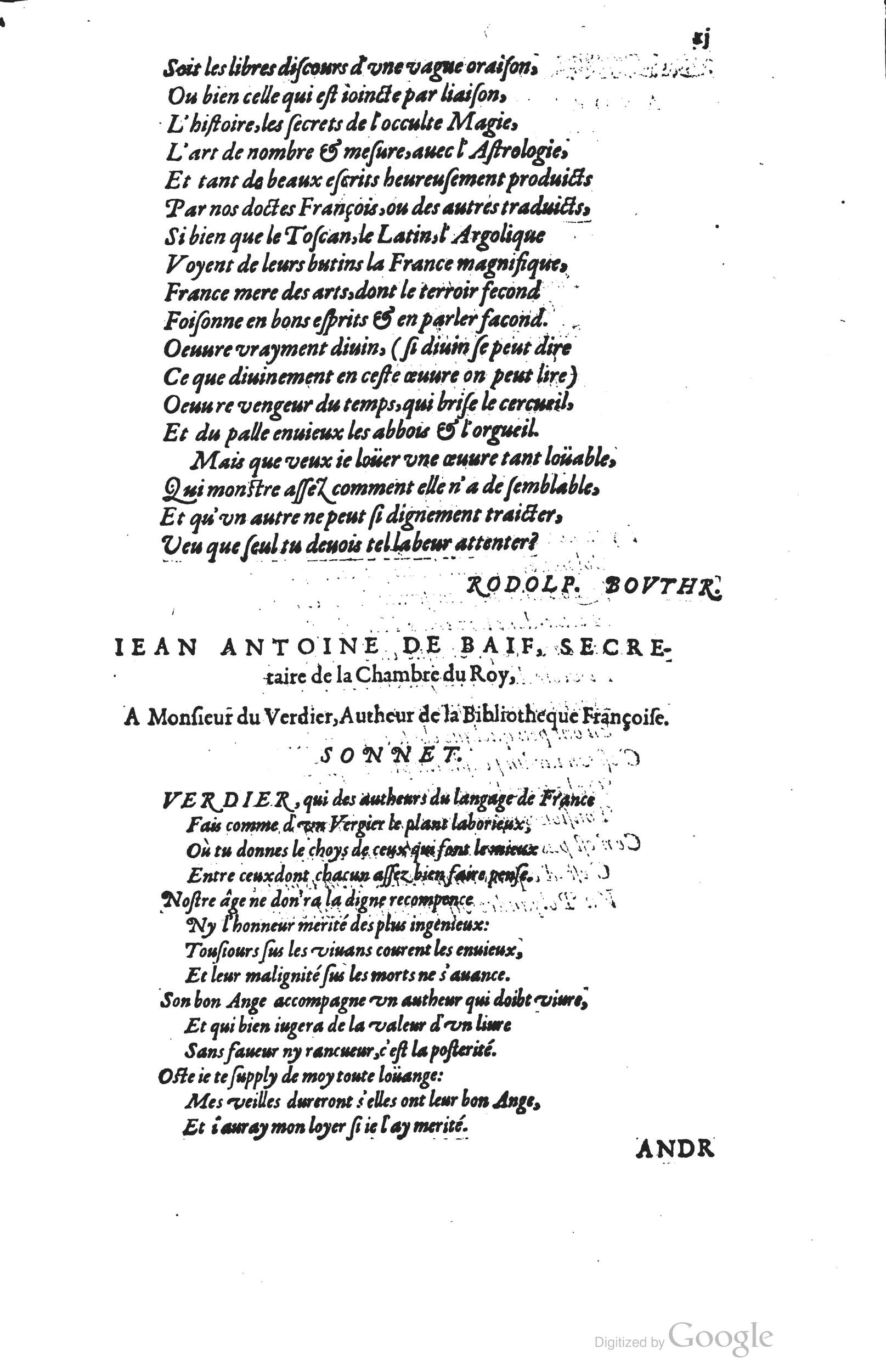 1585 - Barthélemy Honorat - Bibliothèques françaises - BSB Munich