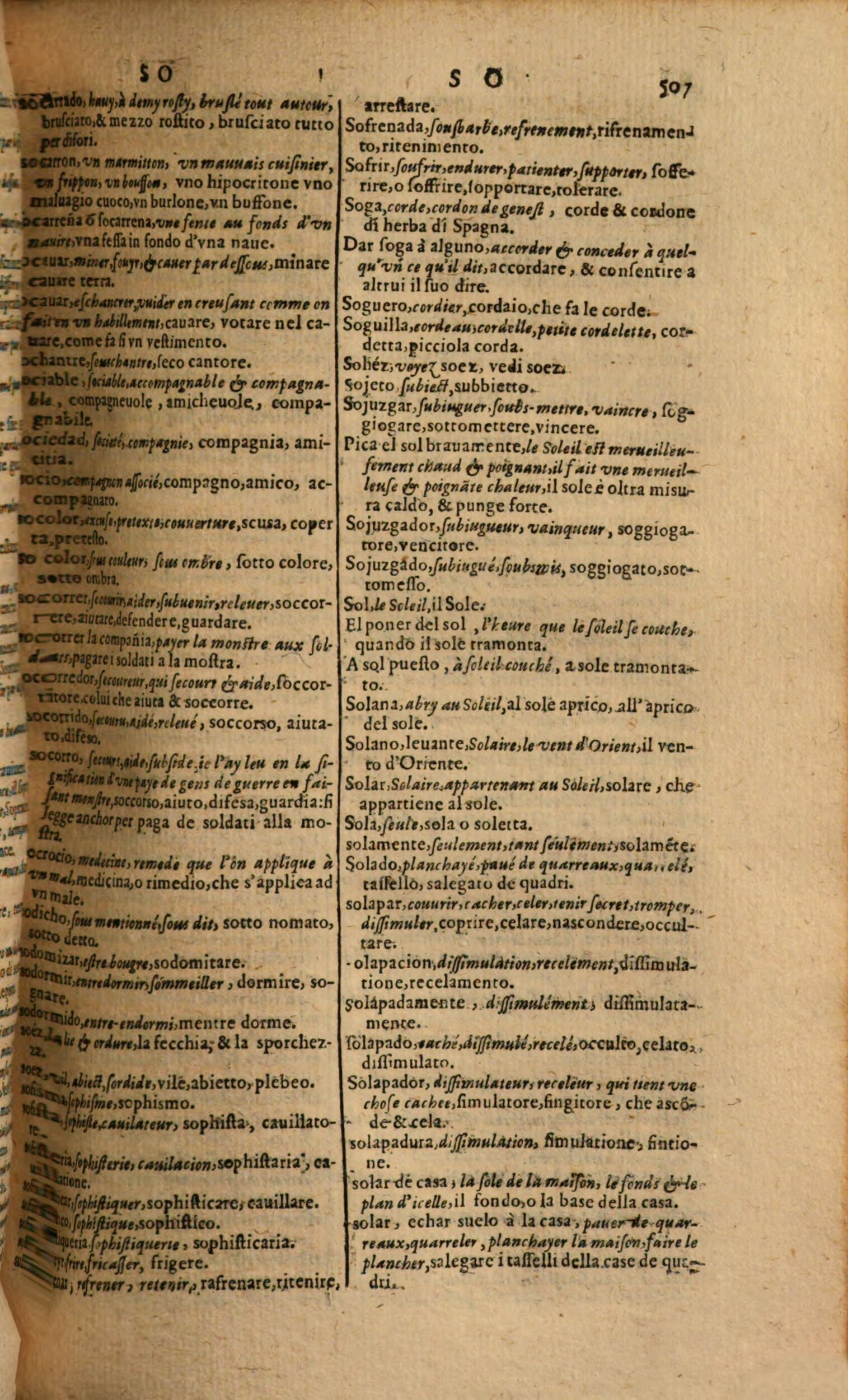1617 - Samuel Crespin - Trésor des trois langues espagnole, française et italienne (Première partie) - Regensburg