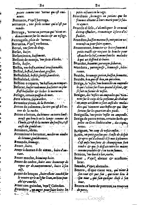1616 - Veuve Marc Orry - Trésor des deux langues espagnole et française (Première et Seconde parties) - BM Lyon