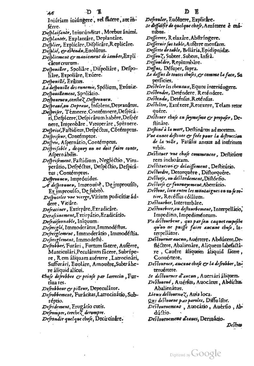 1558 - Guillaume Rouillé - Trésor des mots et traits français - BSB Munich