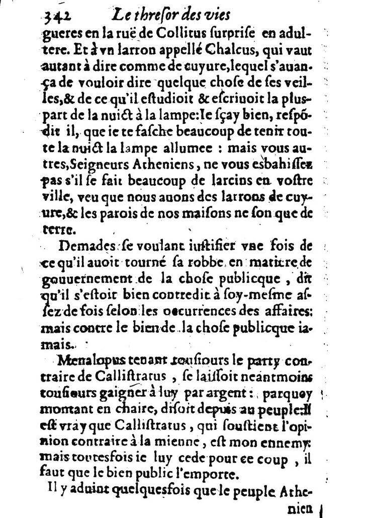 1611 - Pierre Rigaud - Trésor des vies de Plutarque - BM Lyon