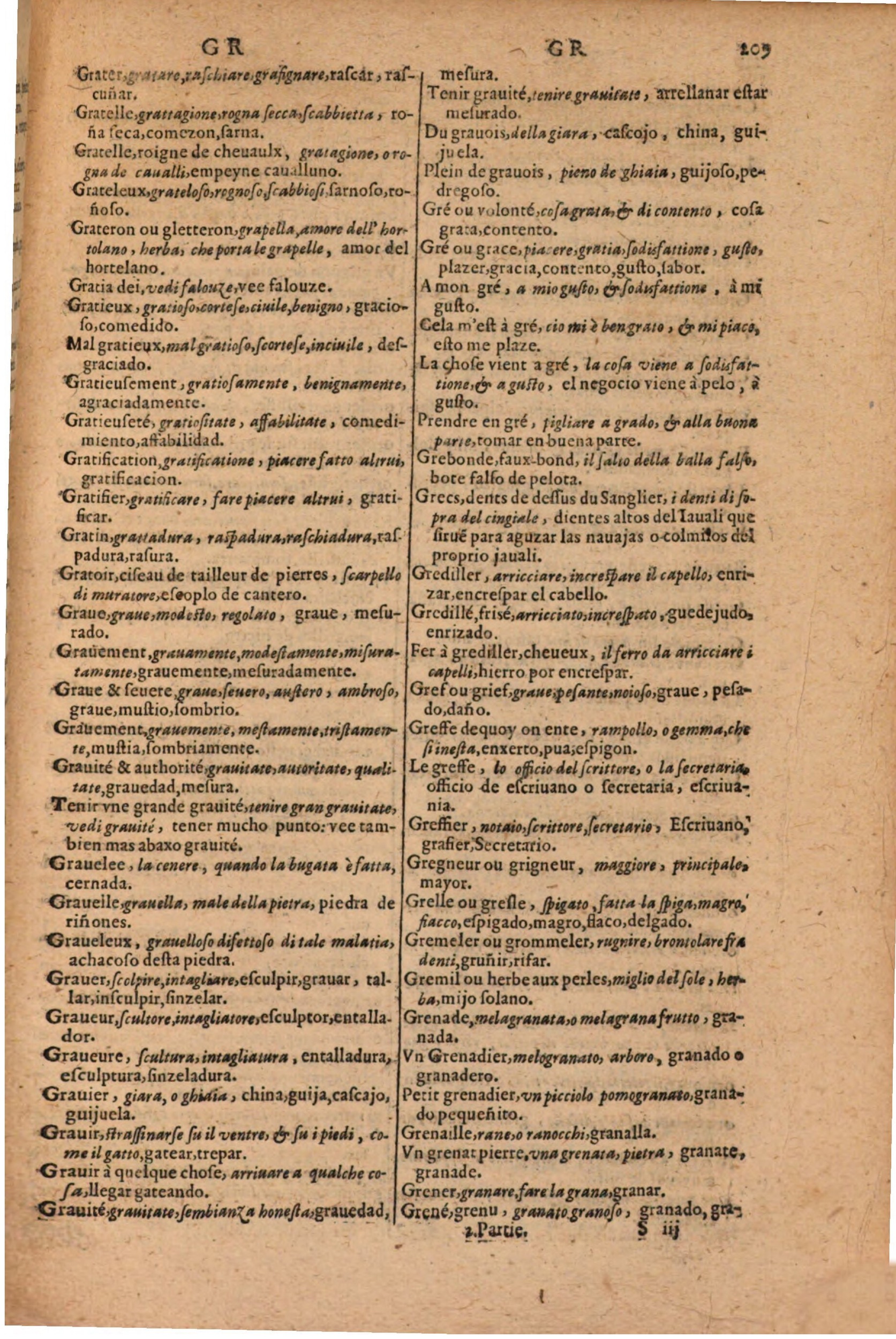 1616 - Pierre de la Rovière - Trésor des trois langues (Seconde partie) - BSB Munich