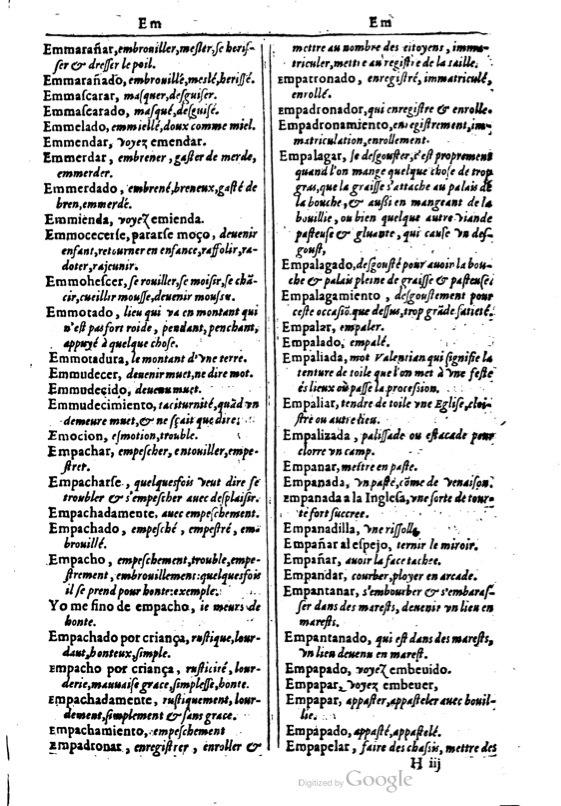1616 - Veuve Marc Orry - Trésor des deux langues espagnole et française (Première et Seconde parties) - BM Lyon