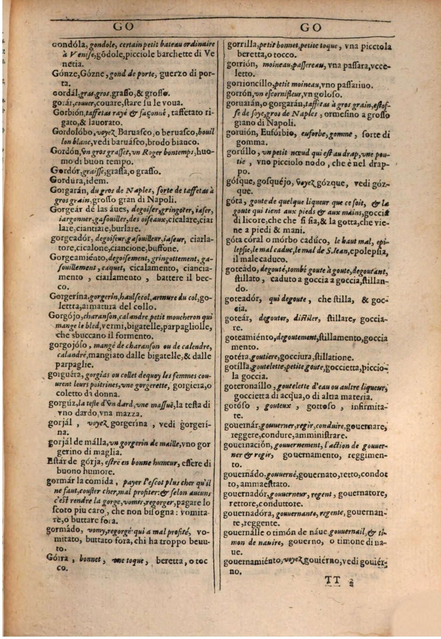 1609 - Philippe Albert et Alexandre Pernet - Trésor des trois langues française, italienne et espagnole (Première partie) - BSB Munich 1609 - Philippe Albert et Alexandre Pernet - Trésor des trois langues française, italienne et espagnole (Première partie) - BSB Munich