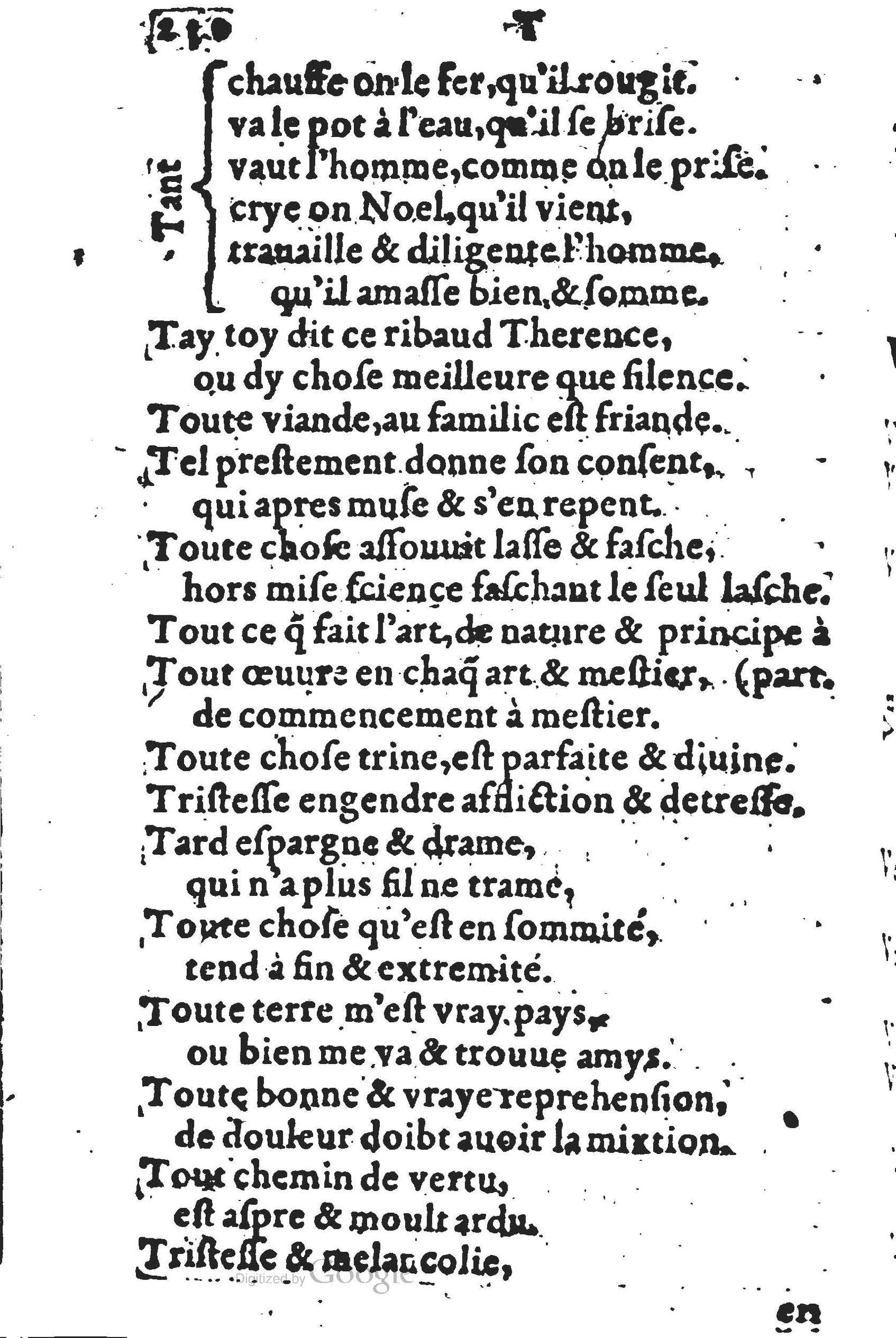 1578 - Nicolas Lescuyer - Trésor des sentences dorées - UGent