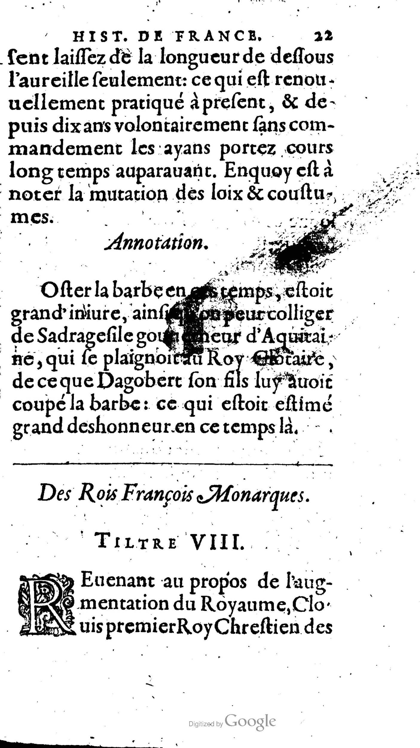 1604 - Galiot Corrozet - Trésor des histoires de France - BnF Arsenal
