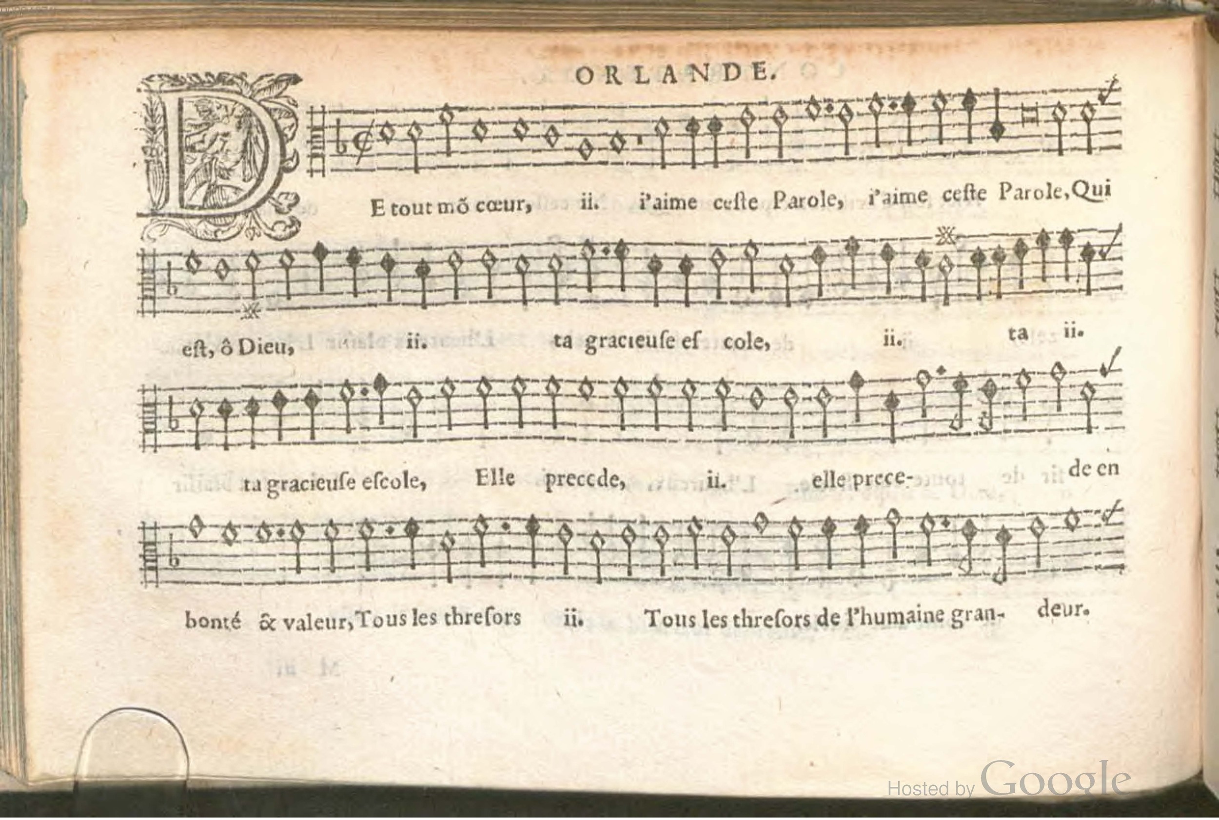 1576 - [Pierre de Saint-André] - Trésor de musique d’Orlande de Lassus Contratenor - BSB Munich