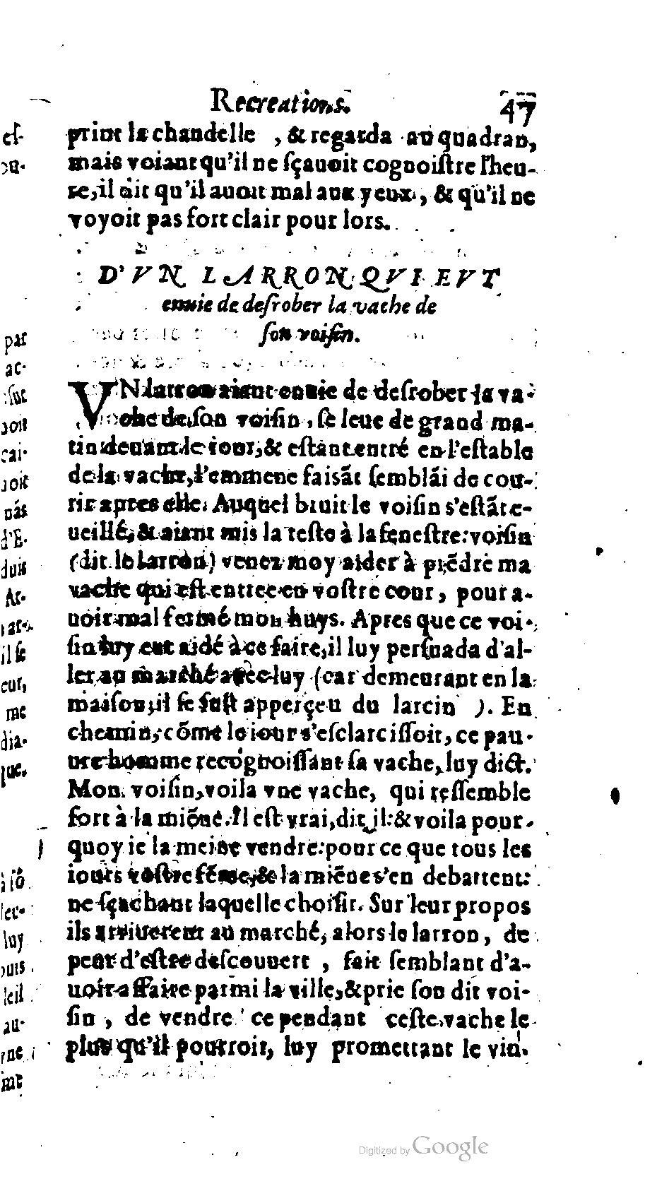 1611 - Romain de Beauvais - Trésor des récréations - BM Lyon