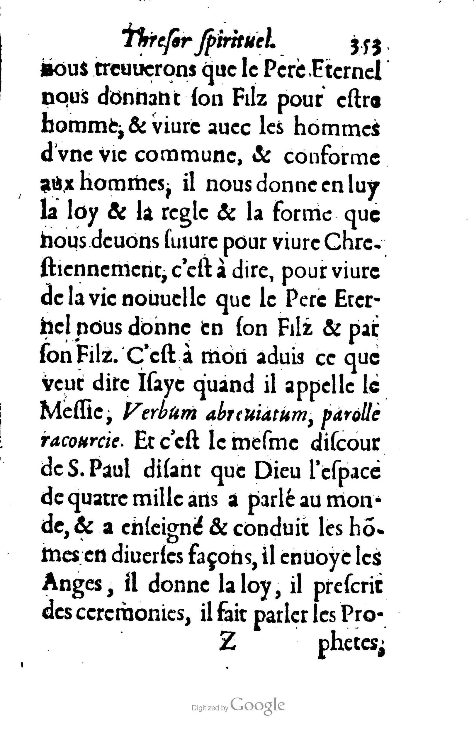 1633 - François Waudré - Trésor spirituel contenant les excellences du christianisme - BM Lyon
