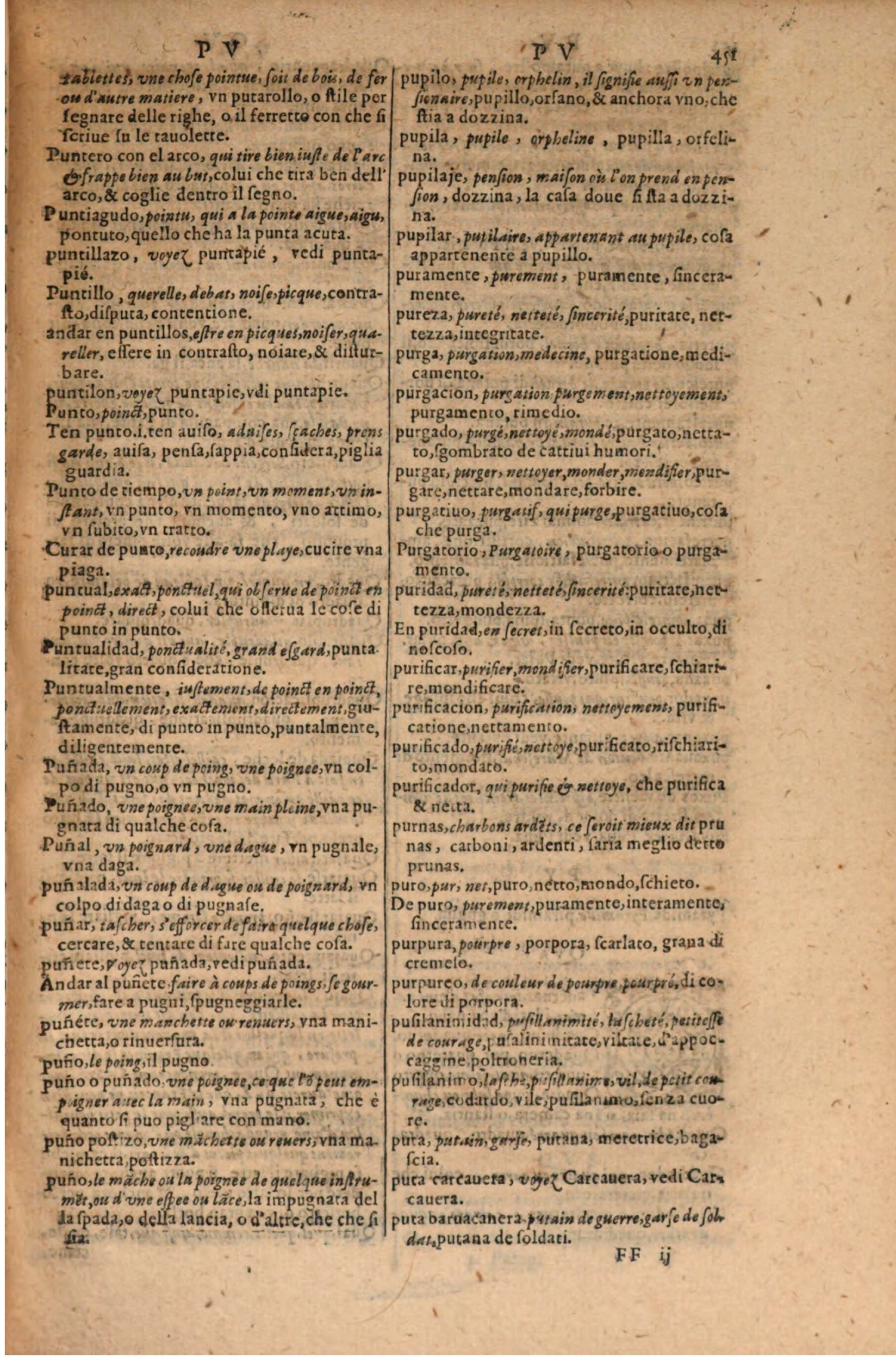 1606 - Samuel Crespin - Thresor des trois langues, francoise, italiene et espagnolle - BSB Munich