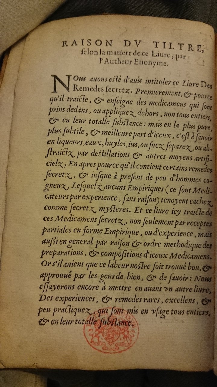 1557 - Antoine Vincent - Trésor d’Evonyme Philiatre - British Library