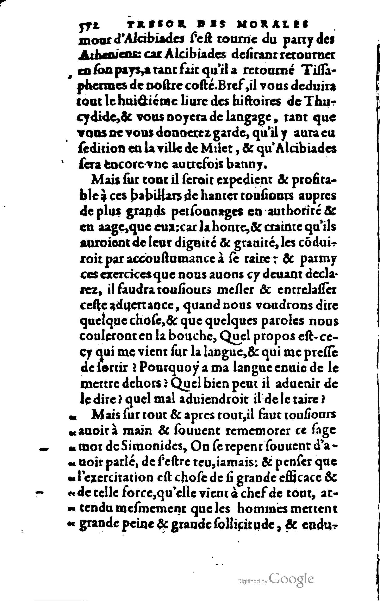 1578 - Jean Poupy - Trésor des morales de Plutarque - BSB Munich