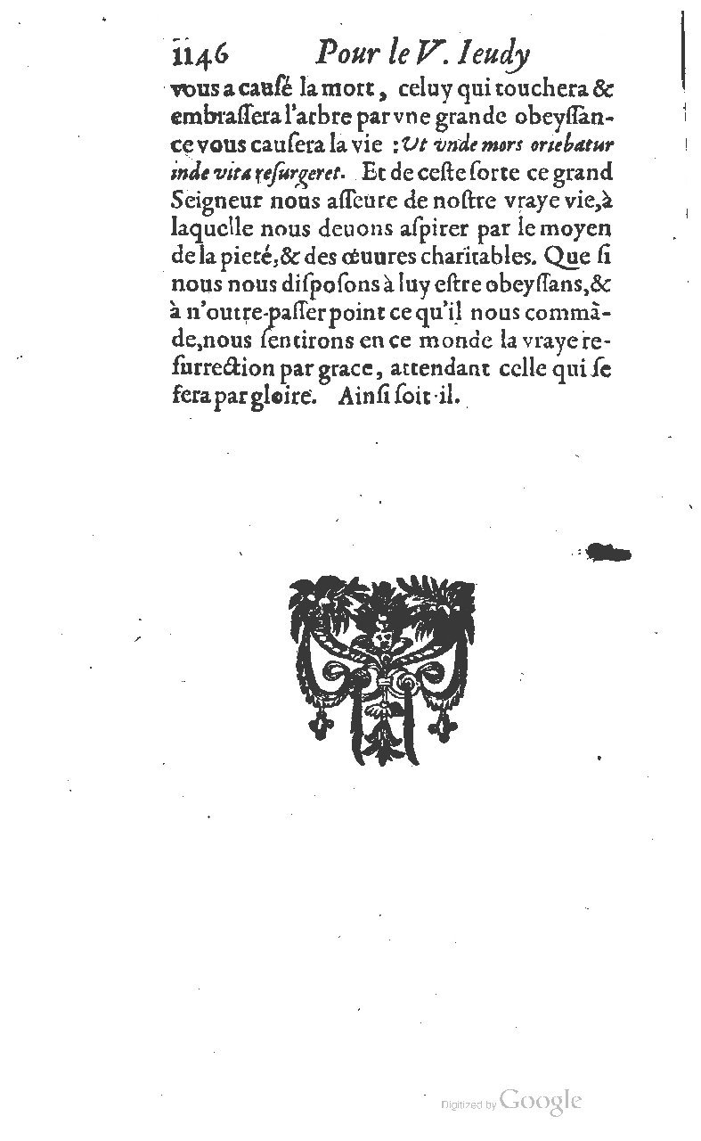 1607 - Nicolas Du Fossé - Trésor quadragésimal - T 01 - BM Lyon