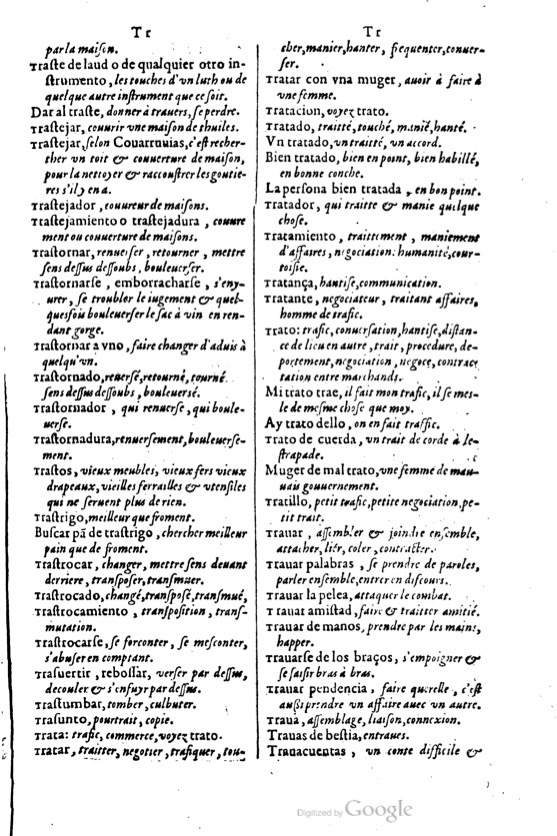 1621 - Adrian Tiffaine - Trésor des deux langues espagnole et française - BM Lyon