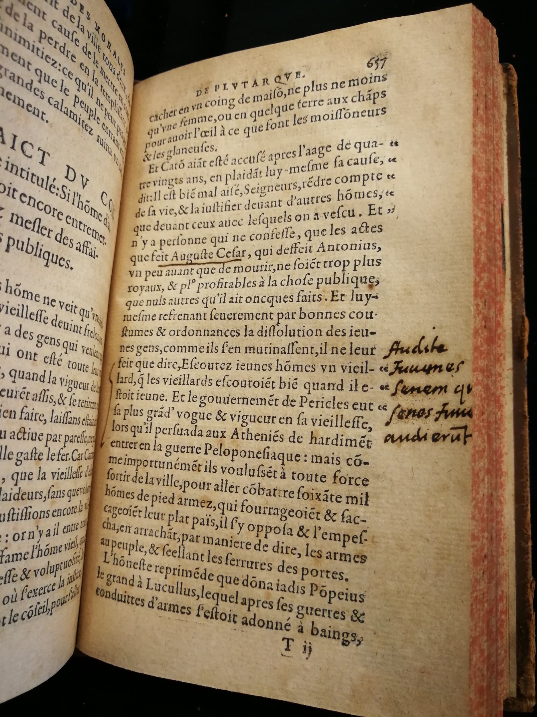 1577 - Jean Poupy - Trésor des morales de Plutarque - Les Méjanes, Aix-en-Provence