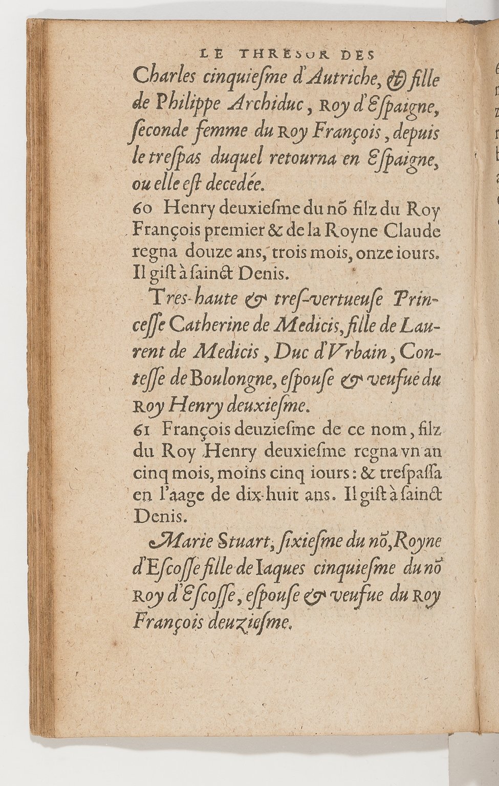 1583 - Galiot Corrozet - Trésor des histoires de France - BnF