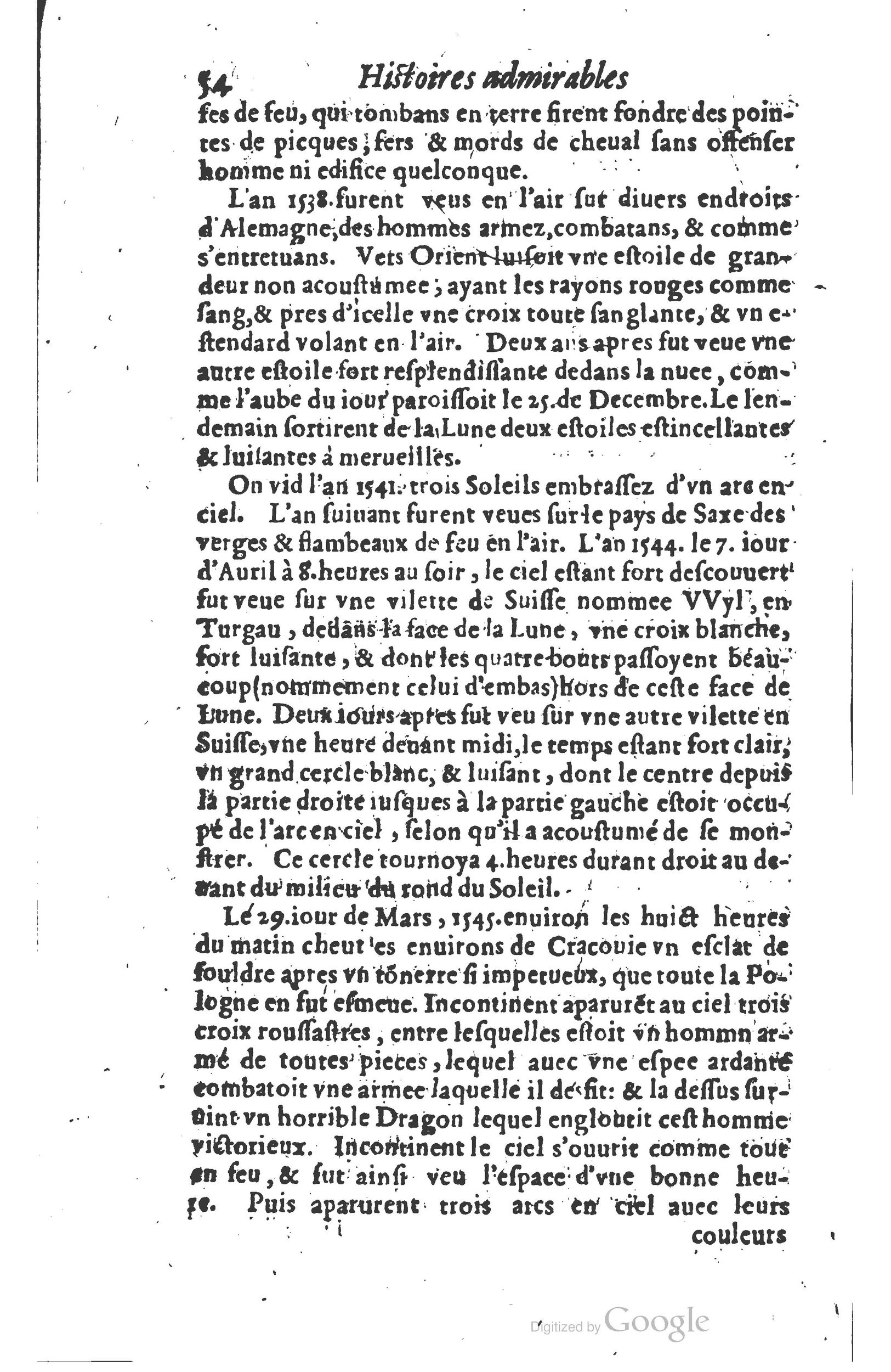 1610 - Paul Marceau - Trésor d’histoires admirables et mémorables - Princeton