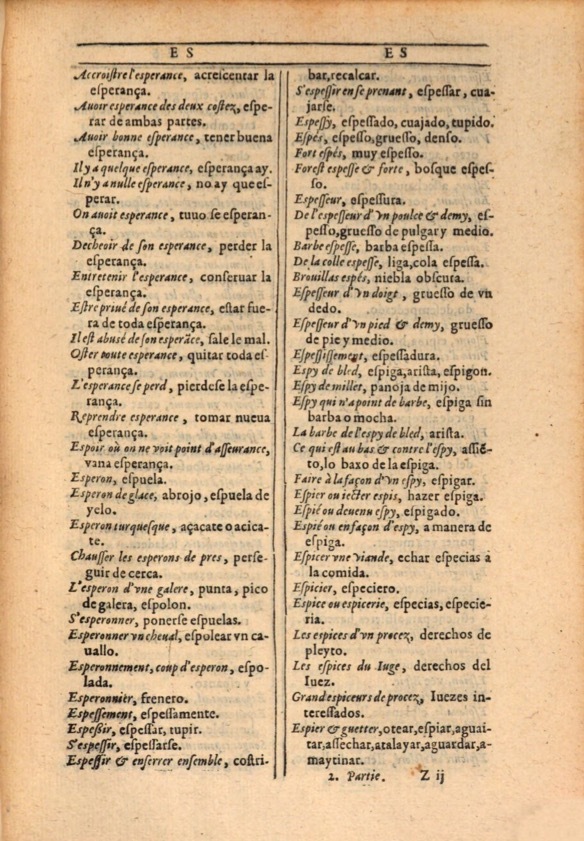 1607 - Marc Orry - Trésor des deux langues espagnole et française (Première et Seconde parties) - ÖNB Wien 1607 - Marc Orry - Trésor des deux langues espagnole et française (Première et Seconde parties) - ÖNB Wien