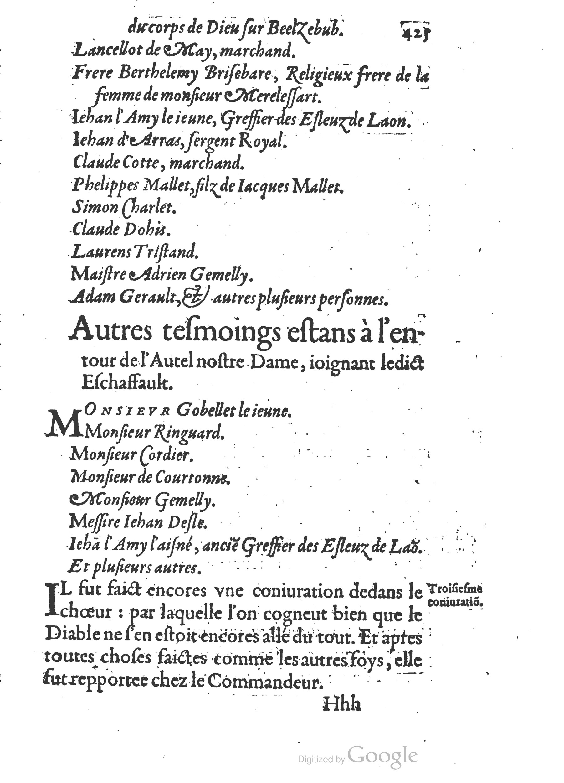 1578 - Nicolas Chesneau - Trésor et entière histoire de la triomphante victoire du corps de Dieu sur l’esprit malin - British Library 1578 - Nicolas Chesneau - Trésor et entière histoire de la triomphante victoire du corps de Dieu sur l’esprit malin - British Library