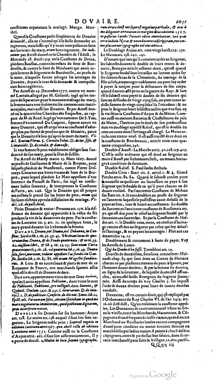 1629 - Veuve Nicolas Buon - Trésor du droit français (21754 T. 1) - BM Lyon