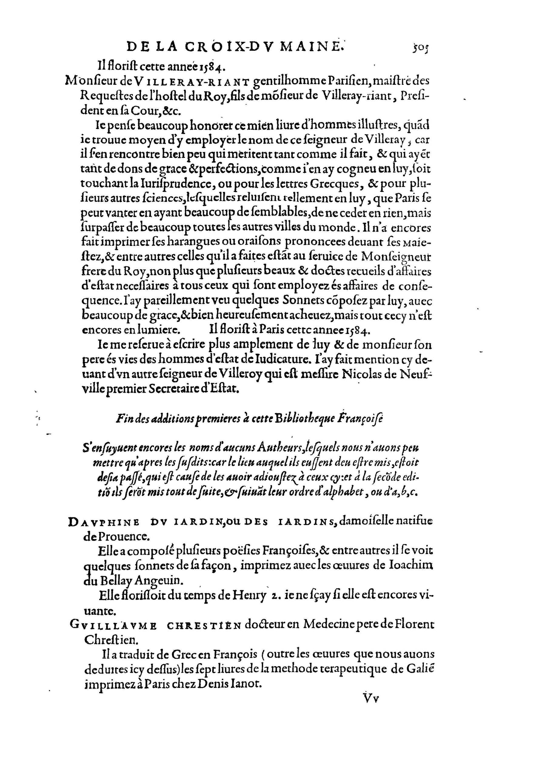 1584 - Abel L&#039;Angelier - Bibliothèques françaises - BnF