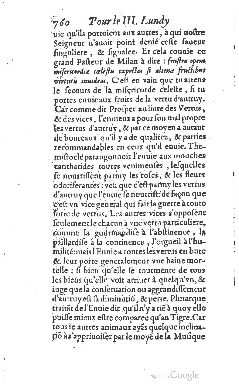 1607 - Nicolas Du Fossé - Trésor quadragésimal - T 01 - BM Lyon