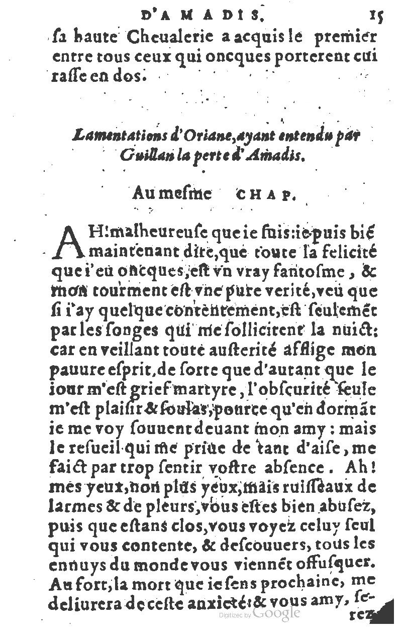 1582 - Jean Huguetan - Trésor des Amadis T. 1 - BM Lyon