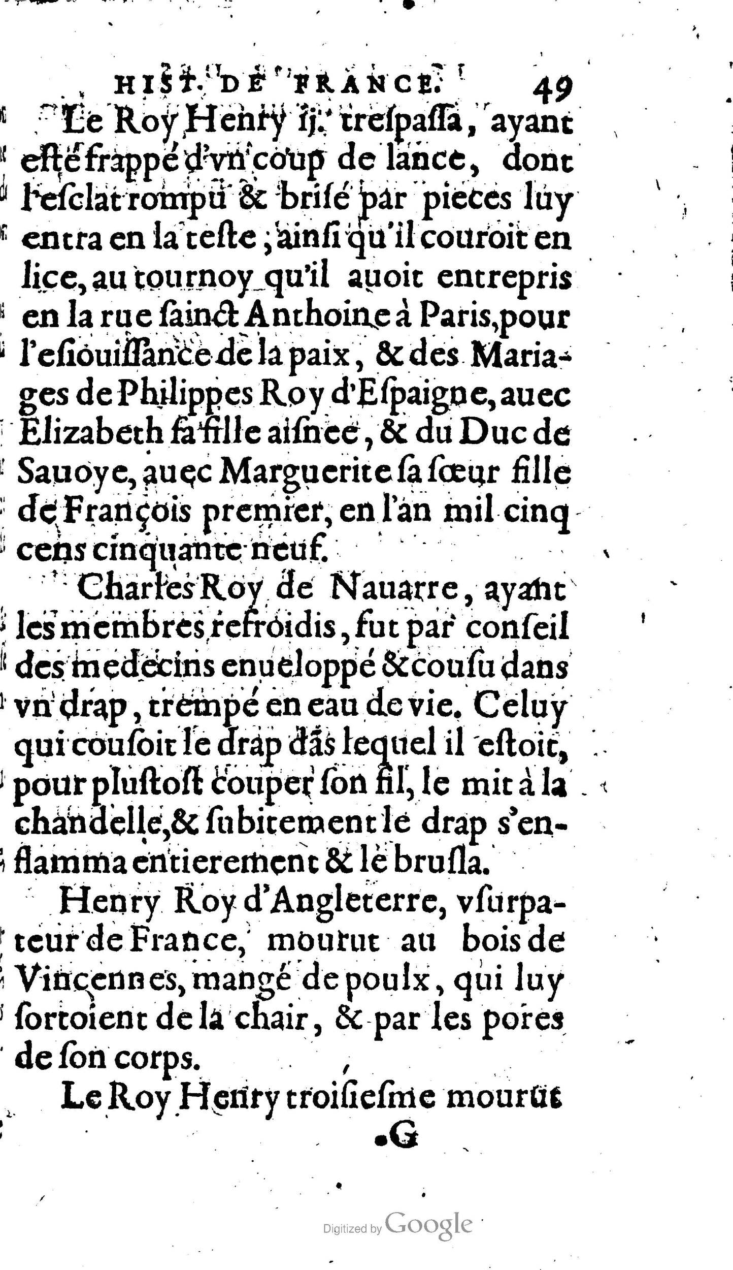 1604 - Galiot Corrozet - Trésor des histoires de France - BNC Florence