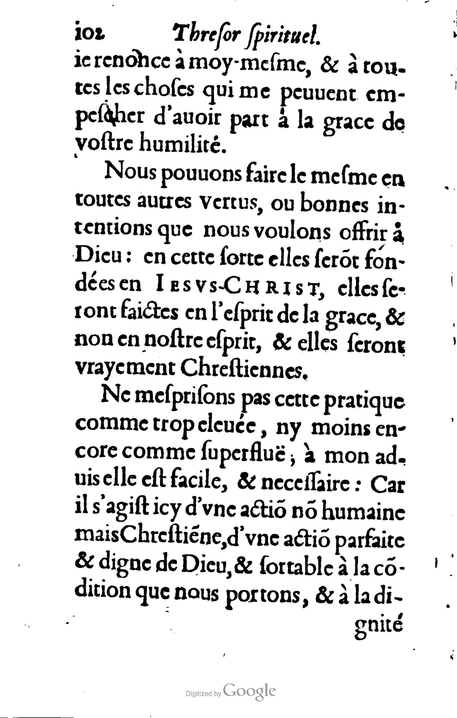 1633 - François Waudré - Trésor spirituel contenant les excellences du christianisme - BM Lyon