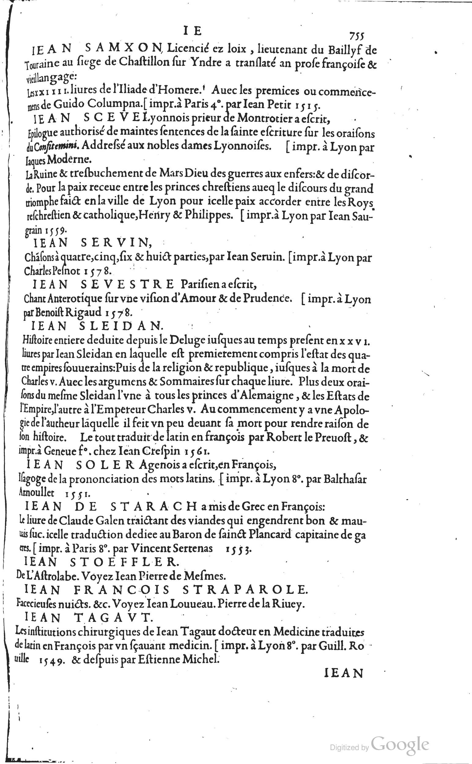 1585 - Barthélemy Honorat - Bibliothèques françaises - BSB Munich