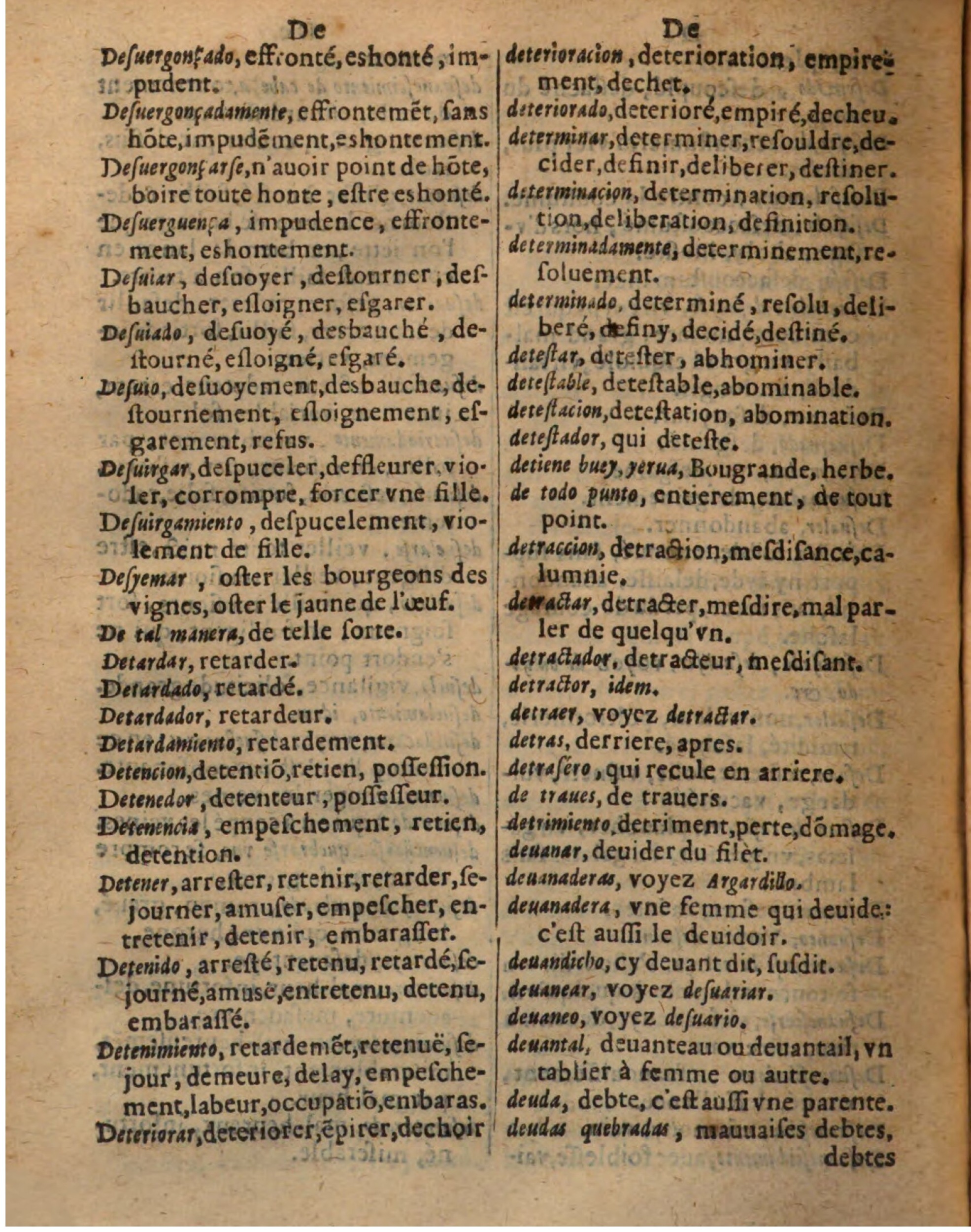 1625 - Hubert Antoine - Trésor des deux langues espagnole et française - Augsbourg