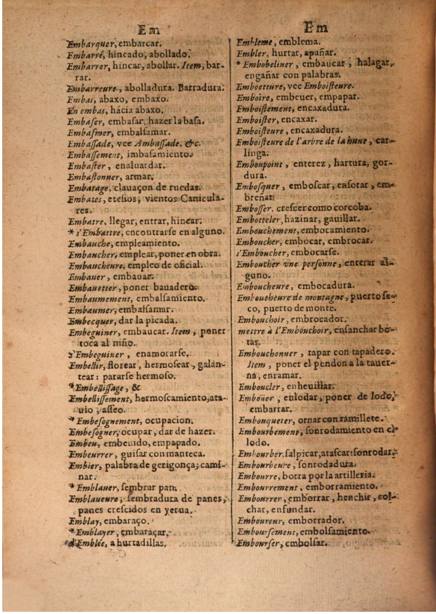 1645 - A. de Sommaville et A. Courbé - Trésor des deux langues espagnole et française (Seconde partie) - BSB Munich