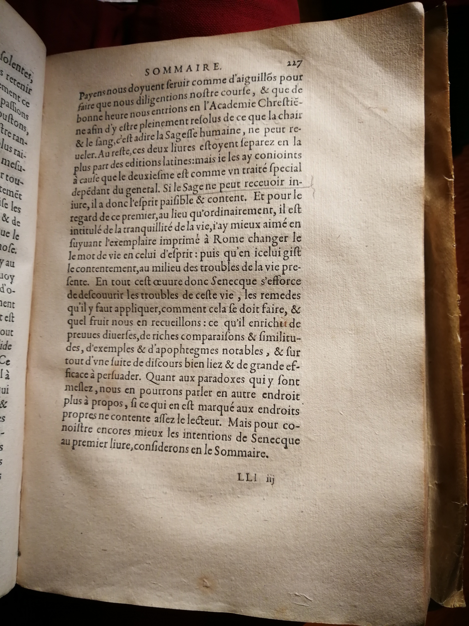1595 - Jean Houzé - Œuvres morales et mêlées de Sénèque, Trésor de philosophie morale - T. 1 - BnF