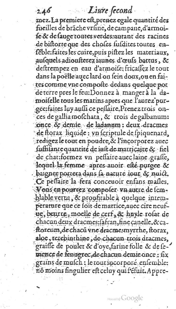 1585 - Jacques du Puis - Trésor des remèdes secrets pour les maladies des femmes - BnF