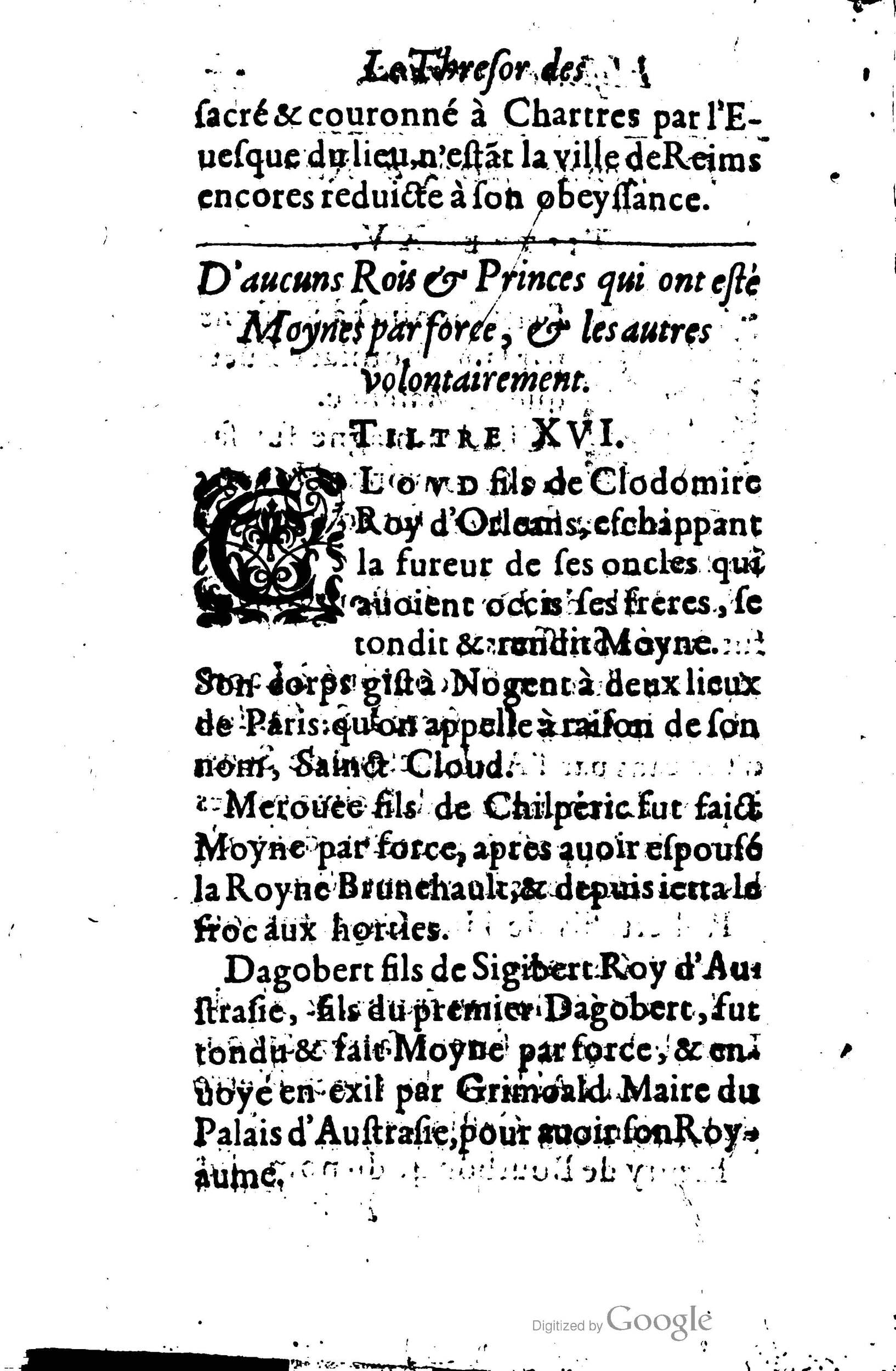 1619 - Jean Corrozet - Trésor des histoires de France - BSB Munich