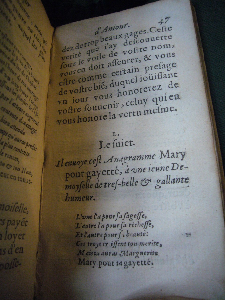 1597 - Matthieu Guillemot - Trésor d’amour - BnF Arsenal