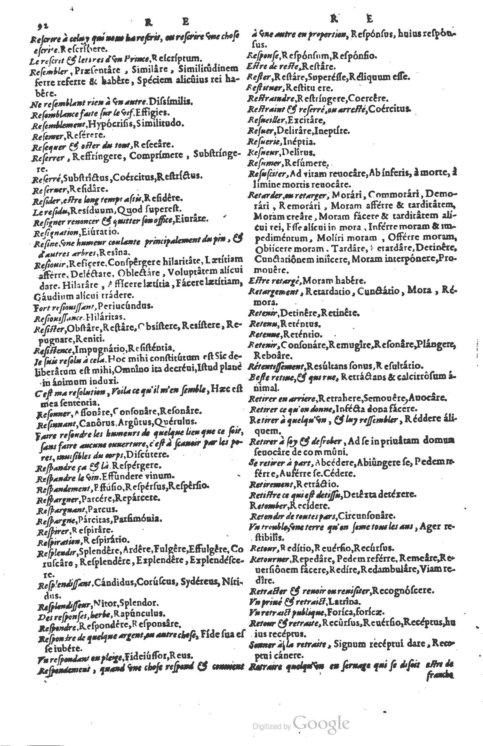 1578 - Louis Cloquemin - Trésor des mots et traits français - BSB Munich