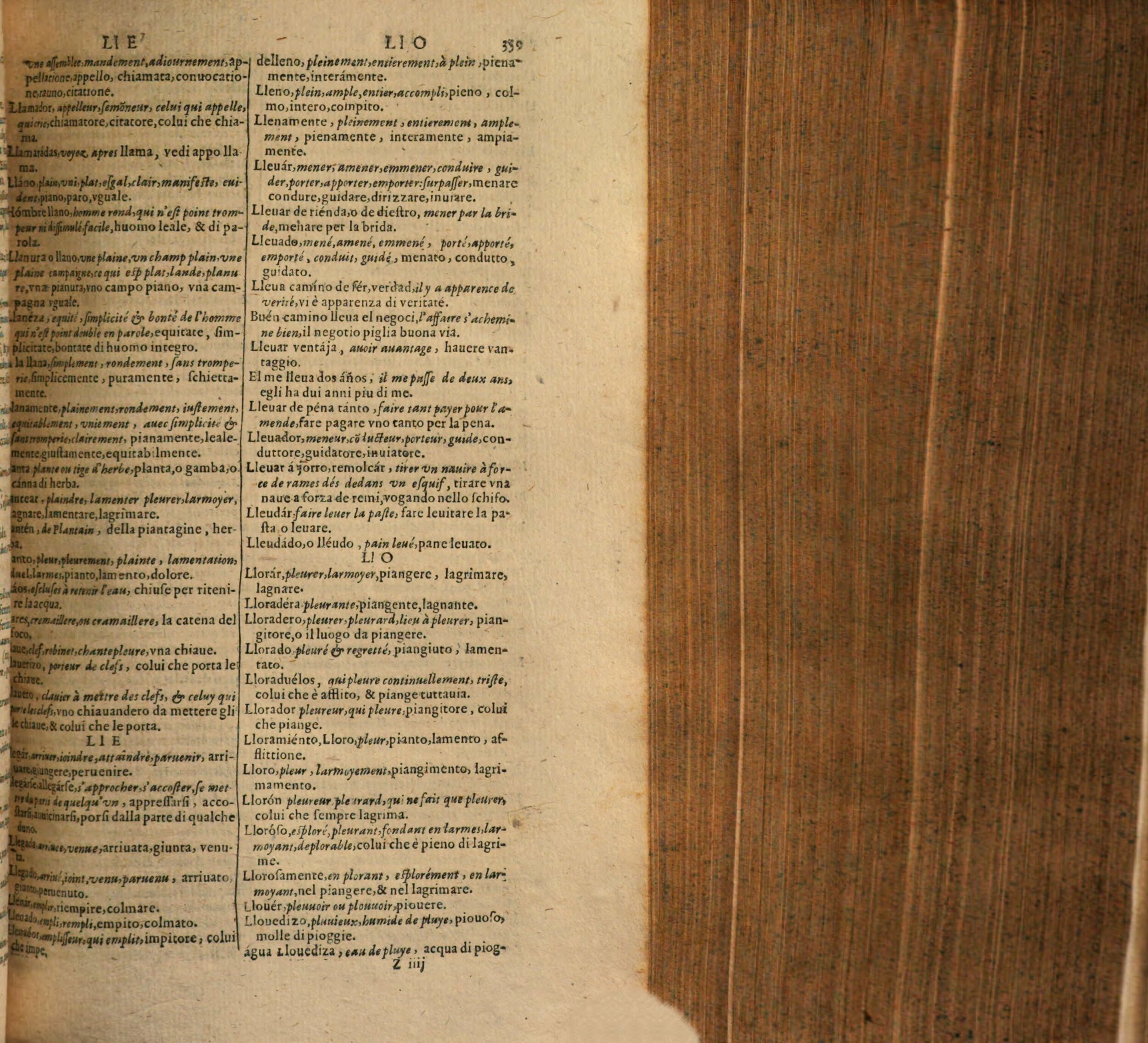 1617 - Samuel Crespin - Trésor des trois langues espagnole, française et italienne (Première partie) - Regensburg
