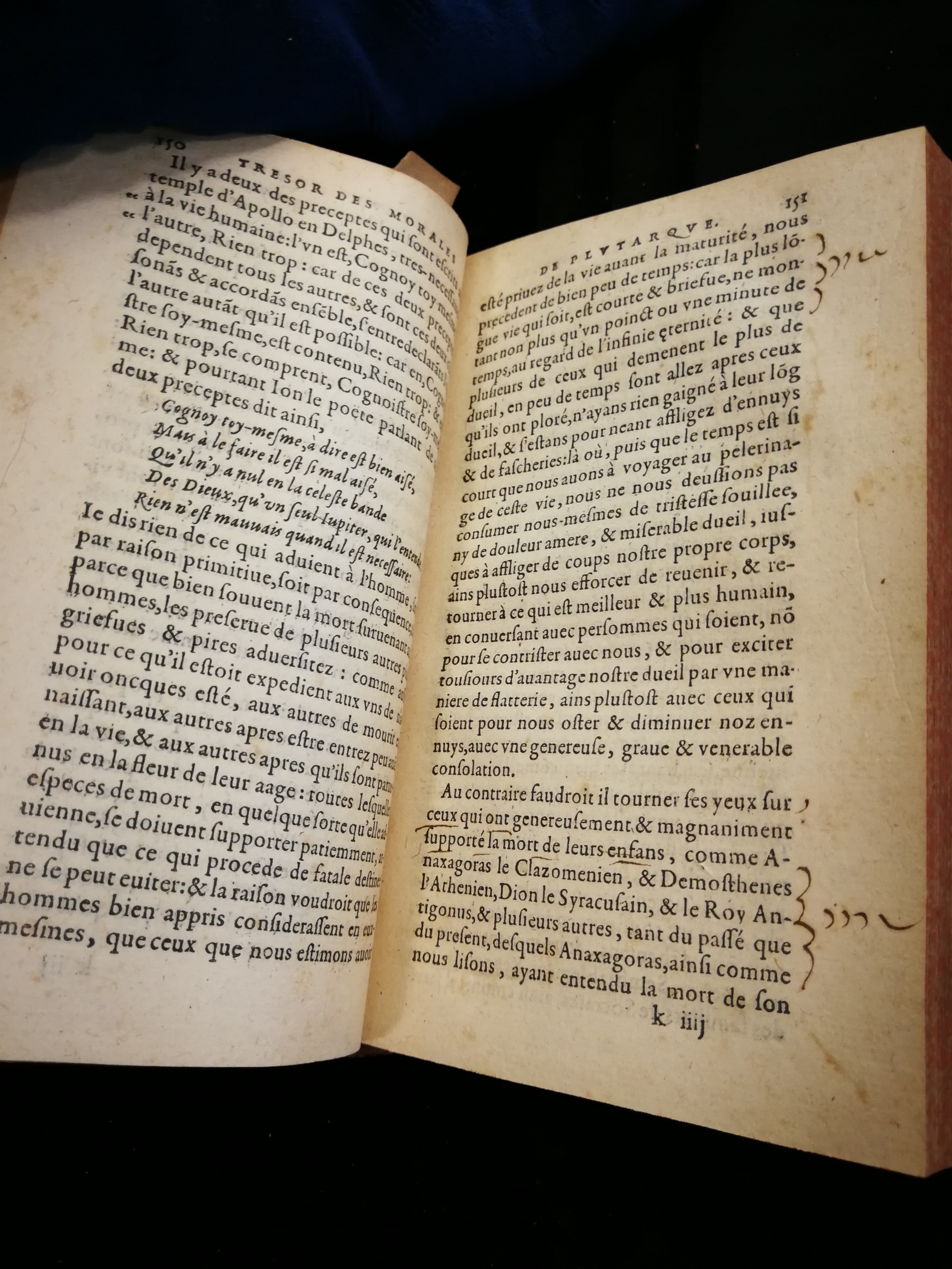 1577 - Jean Poupy - Trésor des morales de Plutarque - Les Méjanes, Aix-en-Provence