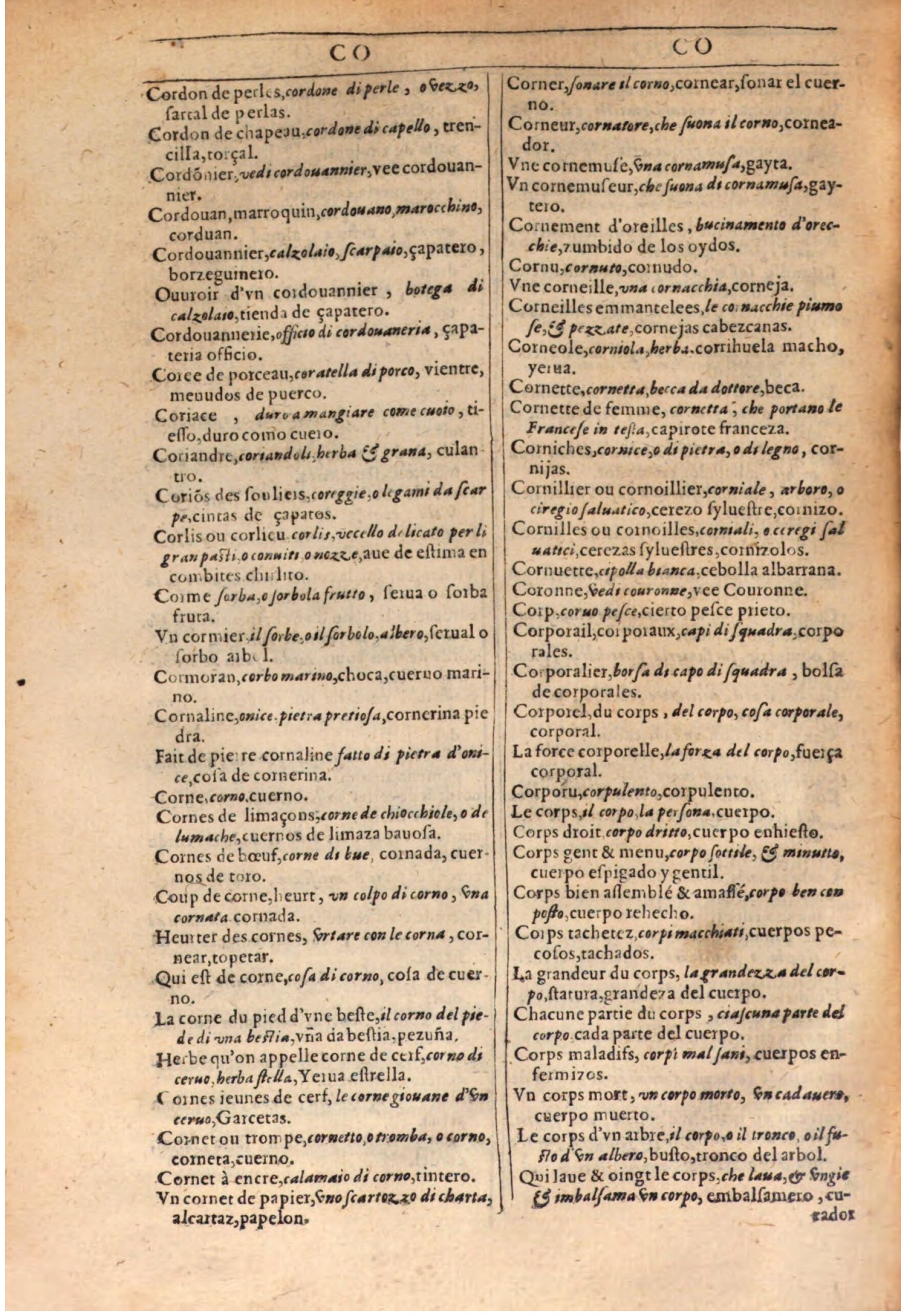 1609 - Philippe Albert et Alexandre Pernet - Trésor des trois langues française, italienne et espagnole (Seconde partie) - BSB Munich 1609 - Philippe Albert et Alexandre Pernet - Trésor des trois langues française, italienne et espagnole (Seconde partie) - BSB Munich
