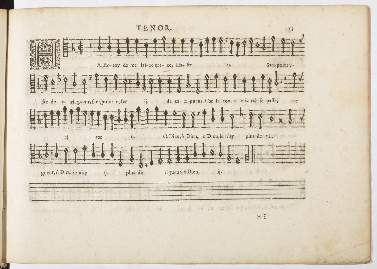 1594 - Paul Marceau - Trésor de musique d&#039;Orlande de Lassus, Superius, Bassus, Tenor, Quinta pars - BnF